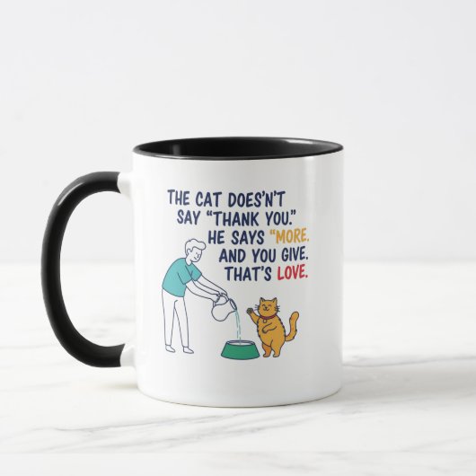 The Cat Says More" セラミック コーヒー  マグカップ (左)
