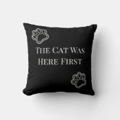 The Cat Was Here First Minimalist Pillow クッション (正面)