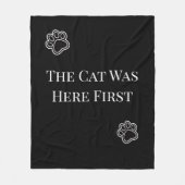 The Cat Was Here First Minimalist Pillow フリースブランケット (正面)
