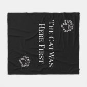 The Cat Was Here First Minimalist Pillow フリースブランケット (正面(横))
