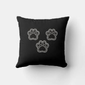 The Cat Was Here First Name Custom Throw Pillow クッション (裏面)