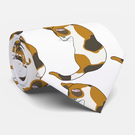 The cat which turns around　(tortoise-shell cat) ネクタイ (ロール)