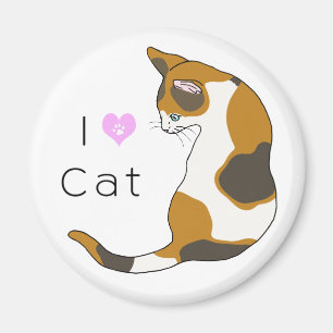 The cat which turns around (tortoise-shell cat) マグネット