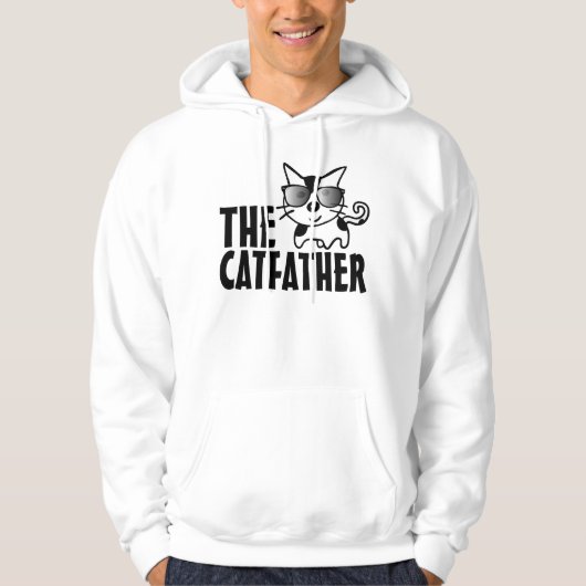 THE CATFATHER CATパパTシャツ&フード付 パーカ (正面)