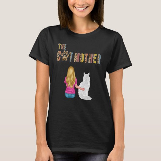 The Catmother Maine Coon Cat     Mother Cat Mom Tシャツ (正面)