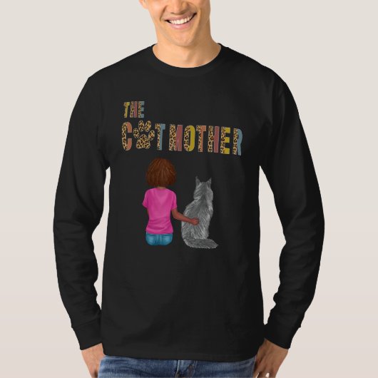 The Catmother Maine Coon Cat Mother Cat Mom Tシャツ (正面)