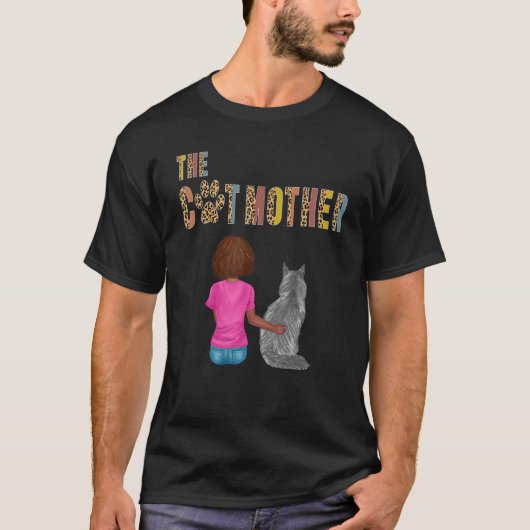The Catmother Maine Coon Cat     Mother Cat Mom Tシャツ (正面)