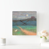 The Cat's Midnight Journey スクエア壁時計 (ホーム)