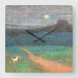 The Cat's Midnight Journey スクエア壁時計