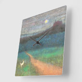 The Cat's Midnight Journey スクエア壁時計 (傾斜)