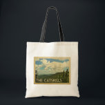 The Catskills Tote Bag New York Vintage Travel トートバッグ<br><div class="desc">The Catskills New York design in Vintage Travel style featuring a vast nature landscape view with trees and mountains.</div>