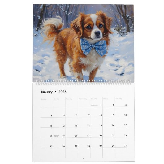 The Cavalier 12 Month Calendar カレンダー (1月 2026)