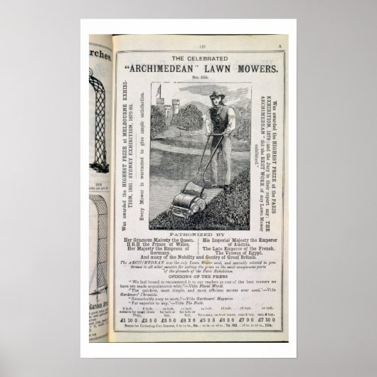 The Celebrated 'Archimedean' Lawn Mowers, from the ポスター (正面)