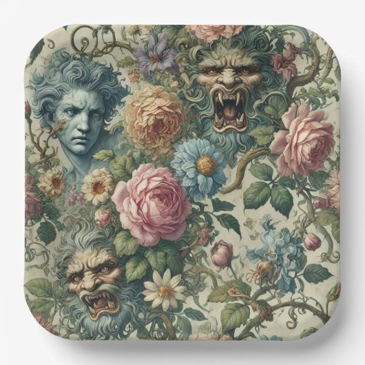The Cerulean Muse – Gothic Victorian ペーパープレート (正面)
