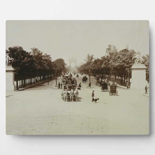 The Champs Elysees, Paris (セピア写真) フォトプラーク (正面)