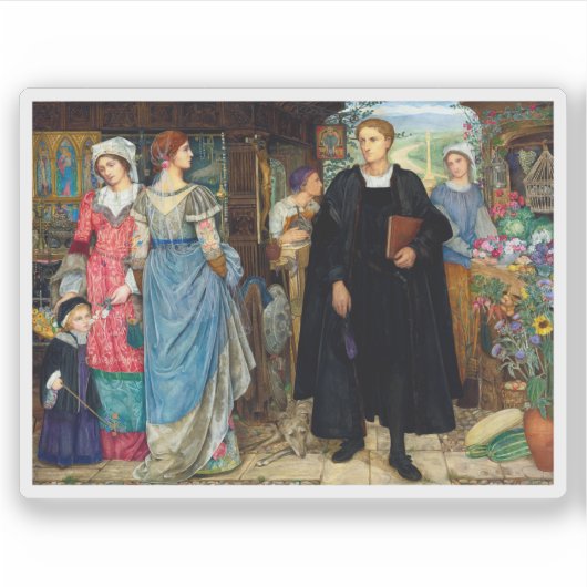 The Chance Meeting c. 1907 By Kate Elizabeth Bunce シール (正面)