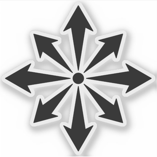 The Chaos Star (black) シール (正面)