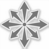 The Chaos Star (grey) シール (正面)