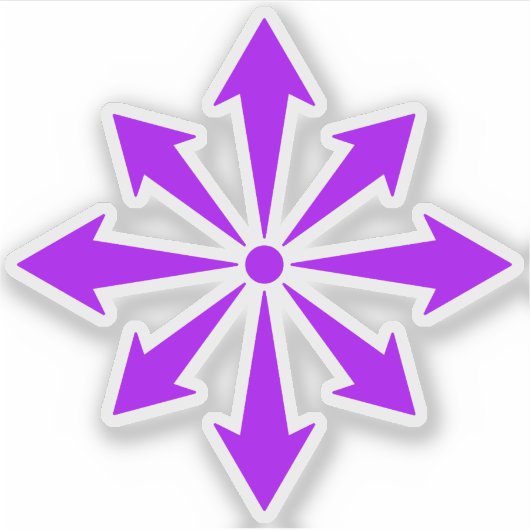 The Chaos Star (purple) シール (正面)