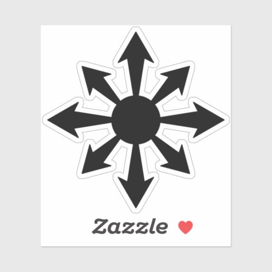 The Chaos Star - v2 (black) シール (シート)