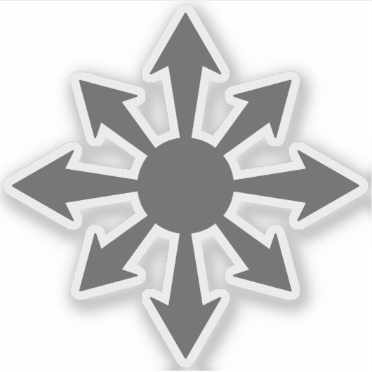 The Chaos Star - v2 (grey) シール (正面)