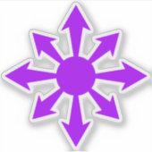 The Chaos Star - v2 (purple) シール (正面)