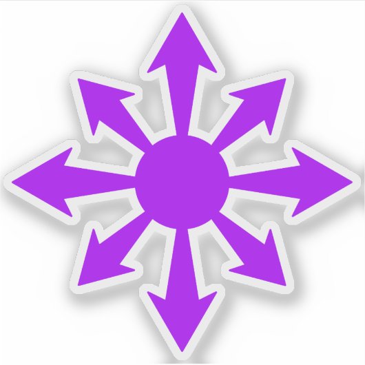 The Chaos Star - v2 (purple) シール (正面)