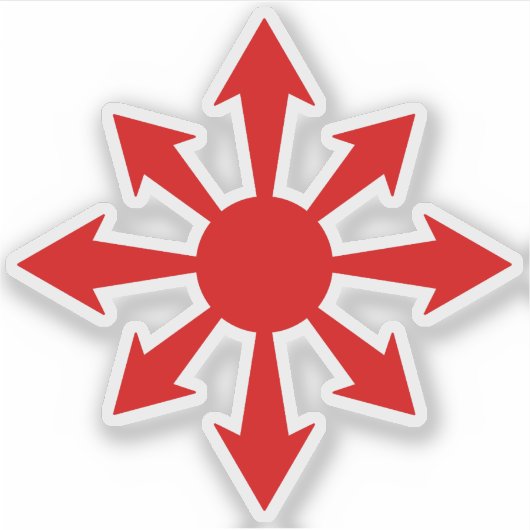 The Chaos Star - v2 (red) シール (正面)