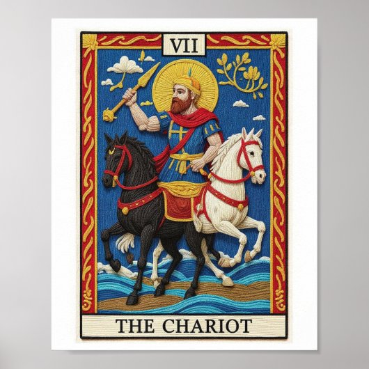 The Chariot Tarot Card Poster ポスター (正面)