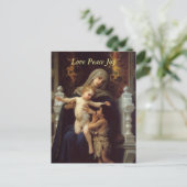 The Charity by Bougeureau，クリスマスポストカード シーズンポストカード (スタンド正面)