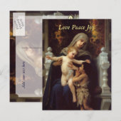 The Charity by Bougeureau，クリスマスポストカード シーズンポストカード (正面/裏面)