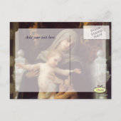 The Charity by Bougeureau，クリスマスポストカード シーズンポストカード (裏面)