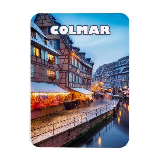 The charm of the Colmar Christmas market マグネット (縦)