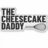 The Cheesecake Daddyのステッカーロゴホワイト シール (正面)