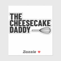 The Cheesecake Daddyのステッカーロゴホワイト