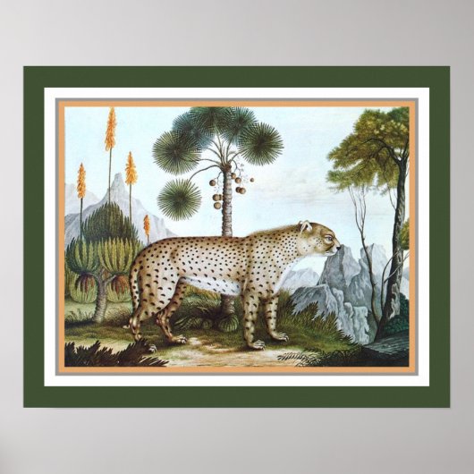 "The Cheetah" 1886 by Aloys Zotl ポスター (正面)