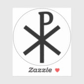 The Chi-Rho Cross ( black on white) シール (シート)