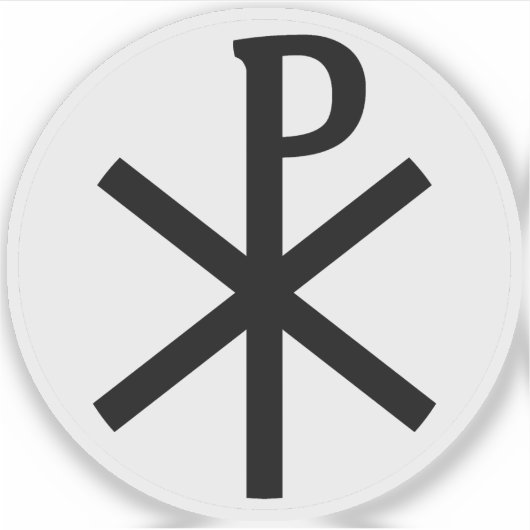 The Chi-Rho Cross ( black on white) シール (正面)