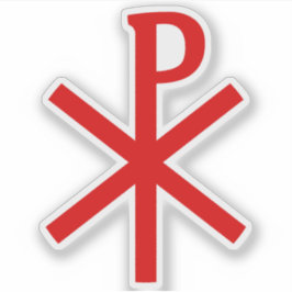 The Chi-Rho Cross (red) シール