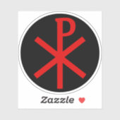 The Chi-Rho Cross (red on black) シール (シート)