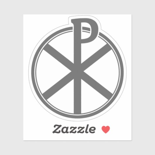 The Chi-Rho Cross - v3 (grey) シール (シート)