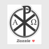 The Chi-Rho Cross - v4 (black) シール (シート)