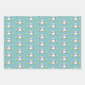 The chickens paint a beautiful Easter egg ラッピングペーパーシート (正面2)