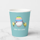 The chickens paint a beautiful Easter egg 紙コップ (正面)