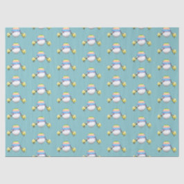 The chickens paint a colorful Easter egg 薄葉紙