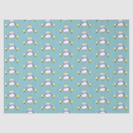 The chickens paint a colorful Easter egg 薄葉紙 (正面)