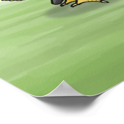 The chickens paint an Easter egg ポスター (角)