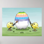 The chickens paint an Easter egg ポスター (正面)