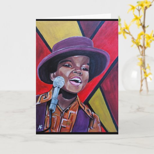 The Child Prodigy Painting by Alfred Fox カード (黄色い花)