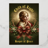 The Child Who Blesses Foil Holiday Card 箔シーズンカード (正面)